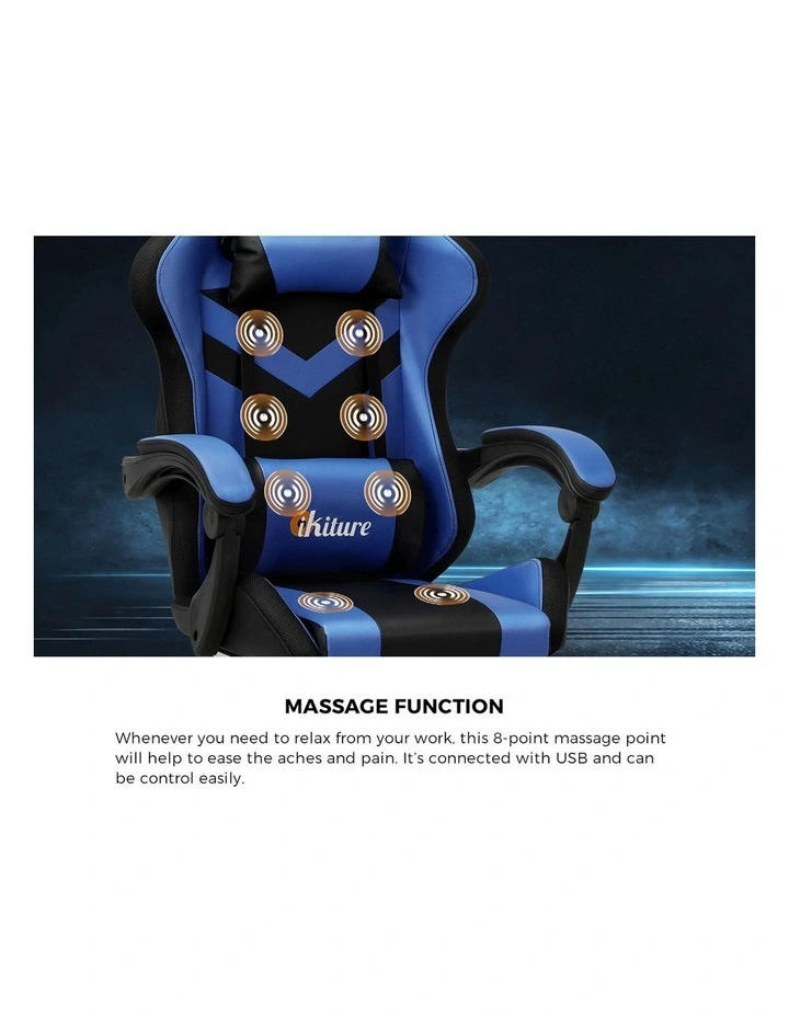 Oikiture LED Massage Gaming Chair image 6