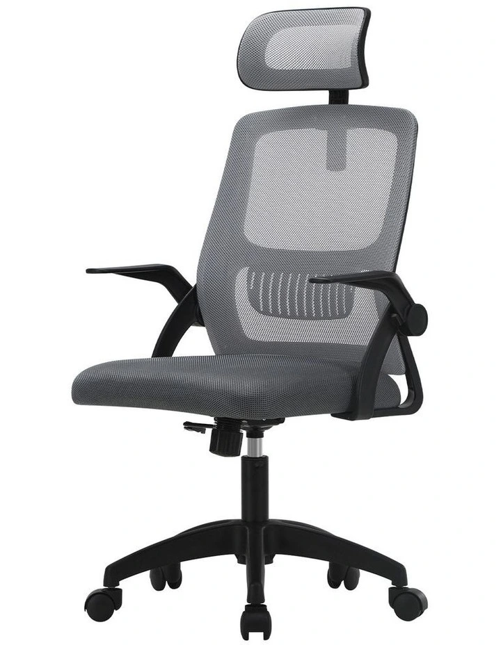 Oikiture Mesh Office Chair Fabric Dark Grey&Black image 1