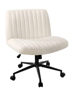 Oikiture Armless Office Chair White