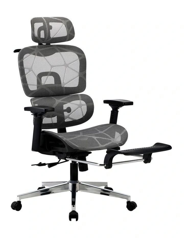 Oikiture Ergonomic Office Chair Black&Grey image 1