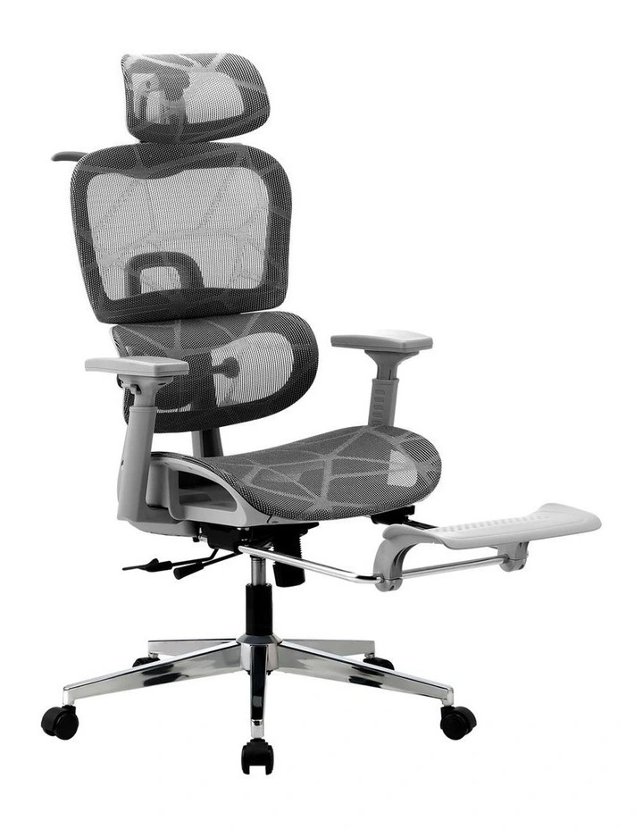 Oikiture Ergonomic Office Chair Grey image 1