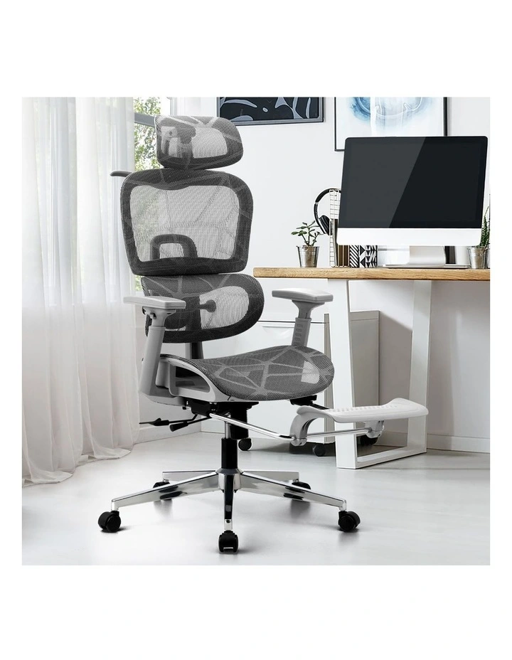 Oikiture Ergonomic Office Chair Grey image 4