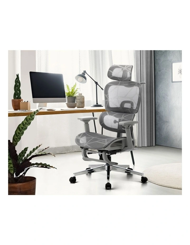 Oikiture Ergonomic Office Chair Grey image 5