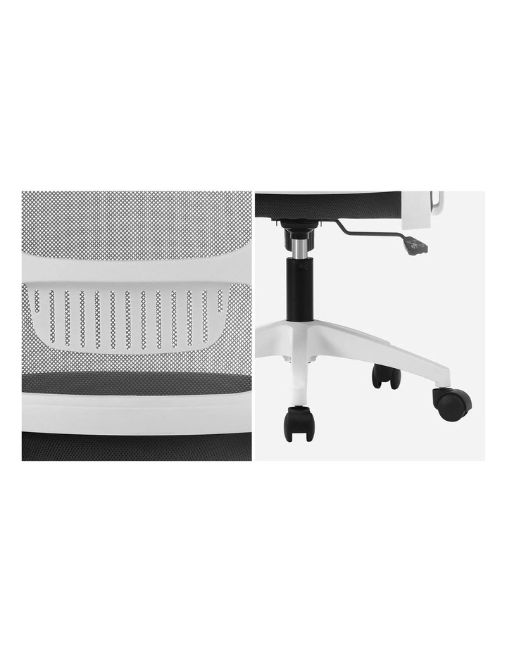 Oikiture Mesh Office Chair Fabric Dark Grey&White image 7
