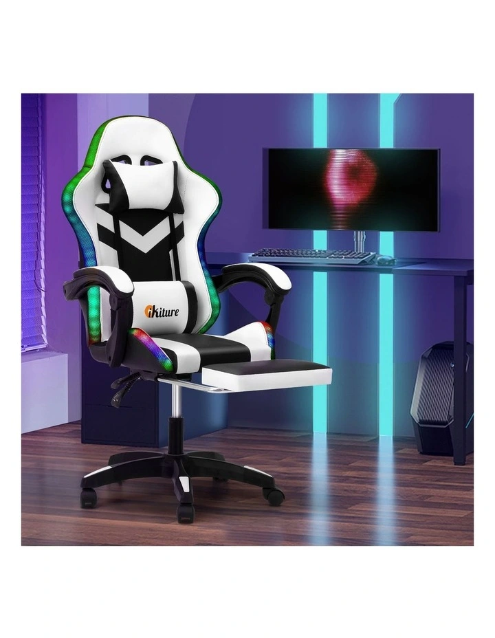 Oikiture LED Massage Gaming Chair image 4