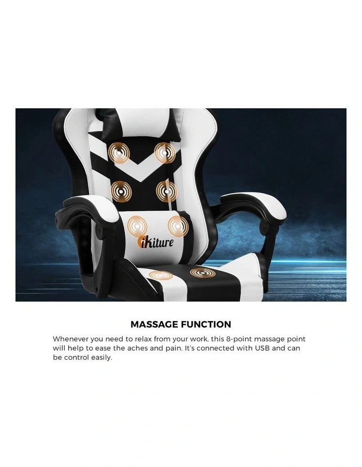 Oikiture LED Massage Gaming Chair image 6