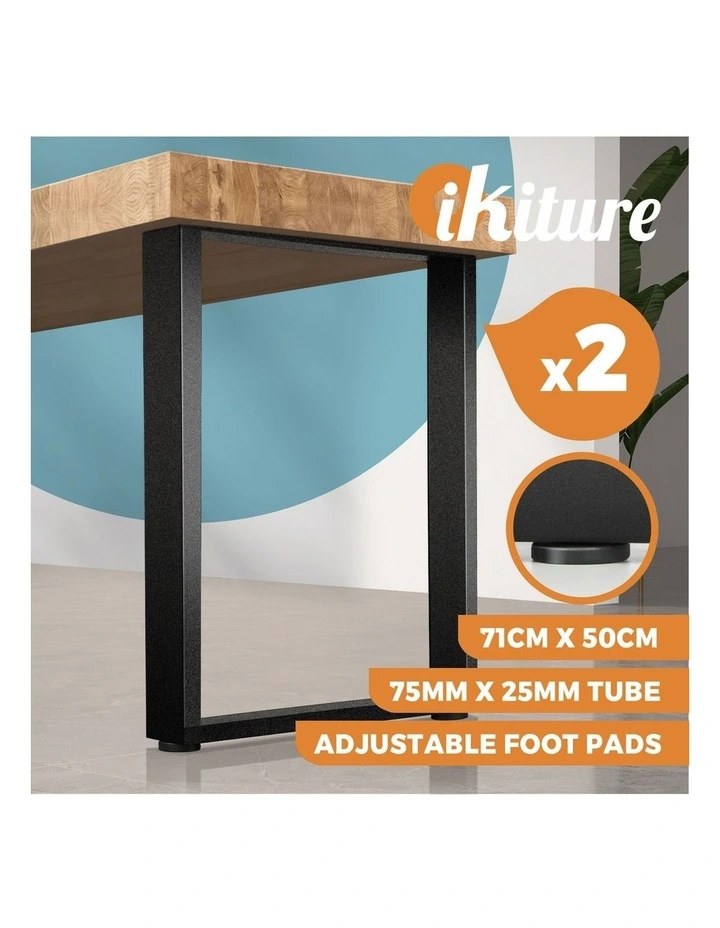 Oikiture 2X Coffee Dining Table Legs 71*50CM image 4