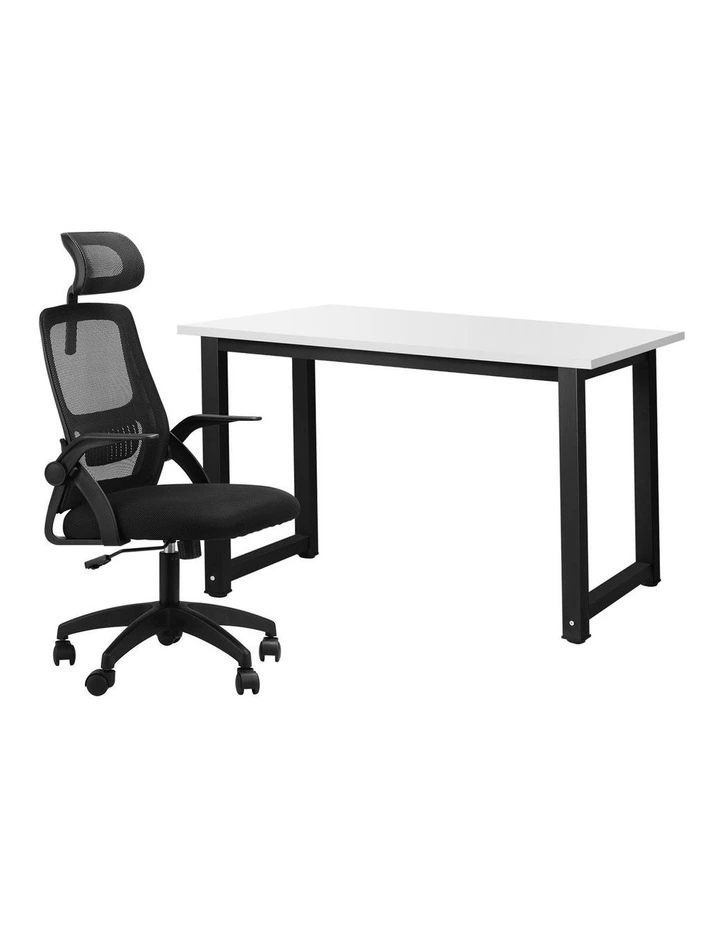 Oikiture Home Office Desk and Chair Set image 1