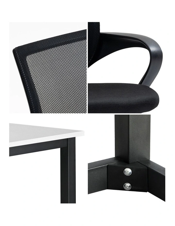Oikiture Home Office Desk and Chair Set image 6