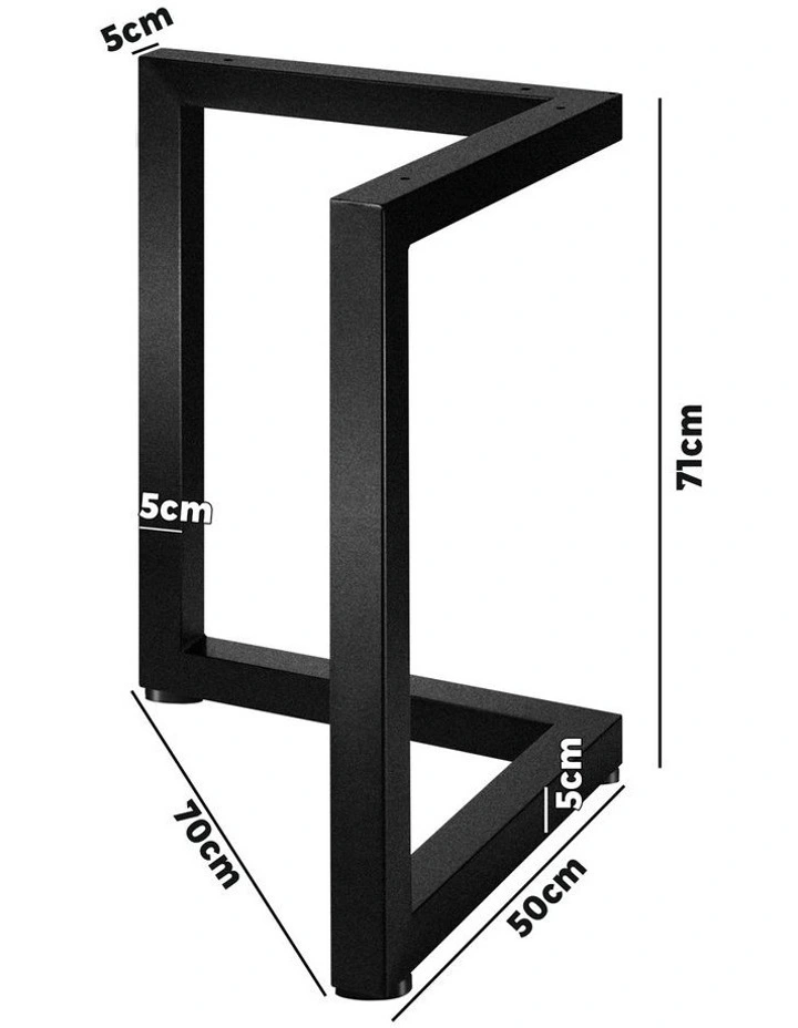 Oikiture 2X Coffee Dining Table Legs 71*71CM image 2