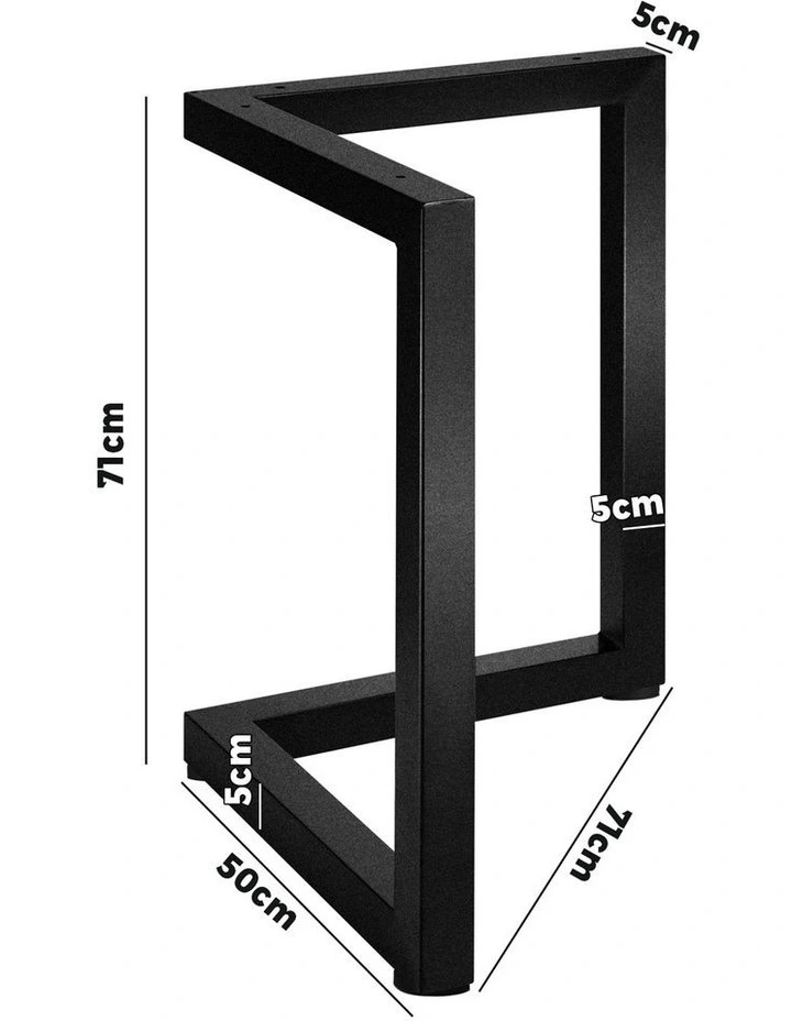 Oikiture 2X Coffee Dining Table Legs 71*71CM image 3