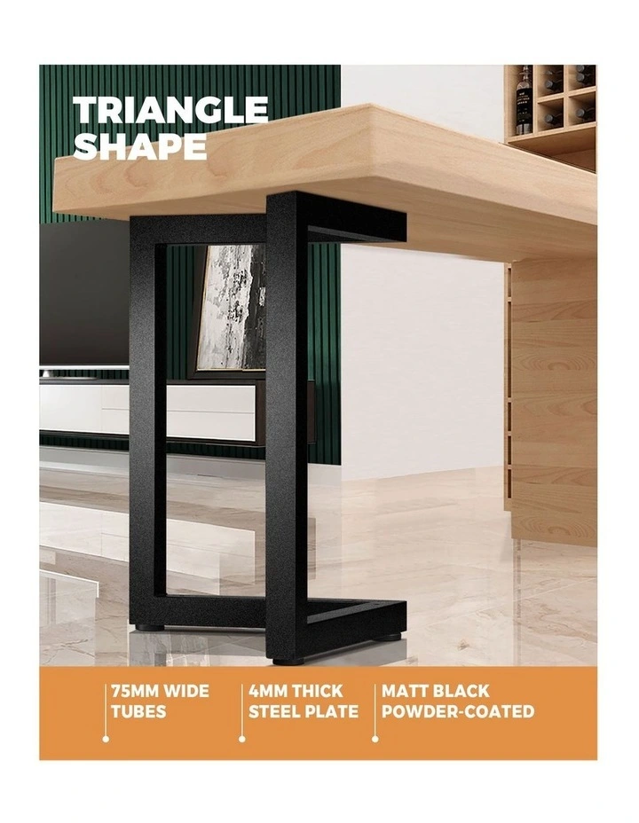 Oikiture 2X Coffee Dining Table Legs 71*71CM image 6