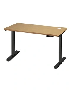 Oikiture Electric Standing Desk Dual Motor 120cm OAK Tabletop