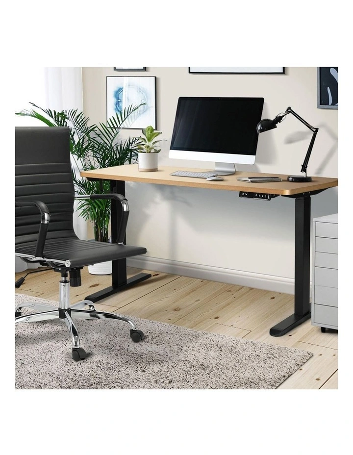 Oikiture Electric Standing Desk Dual Motor 120cm OAK Tabletop image 5