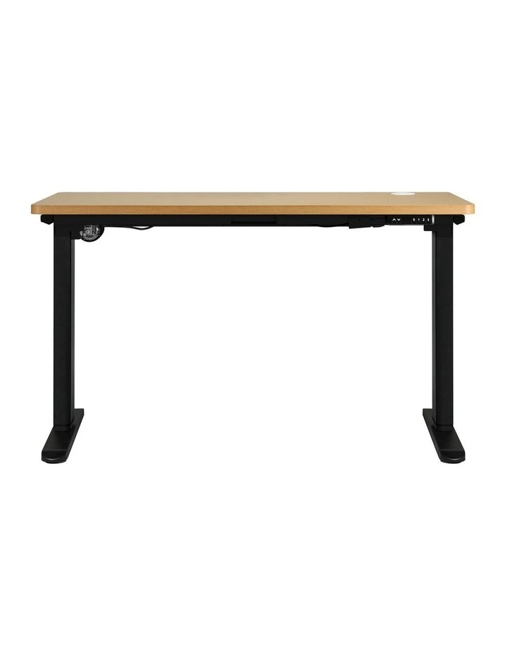 Oikiture Electric Standing Desk Single Motor 1.4m OAK Tabletop image 2