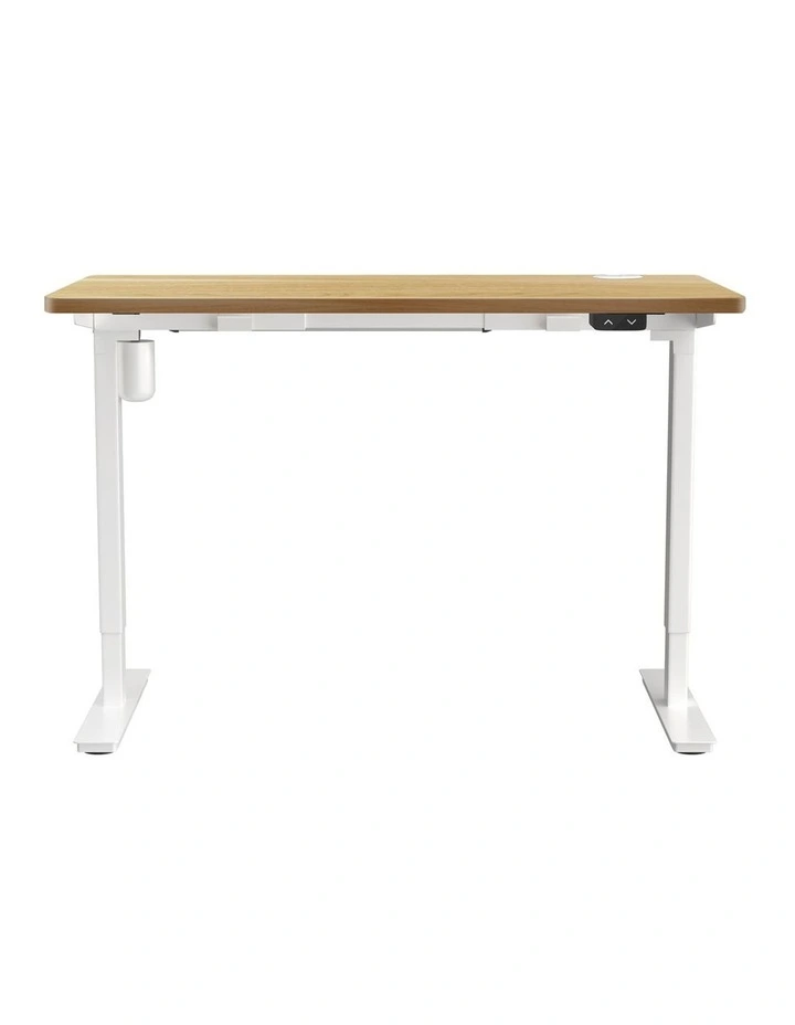 Oikiture Electric Standing Desk Single Motor 140cm OAK Tabletop image 2