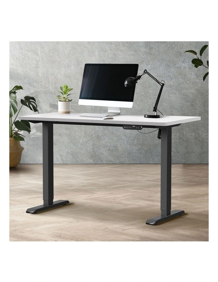 Oikiture Electric Standing Desk Single Motor 120CM White Tabletop image 4