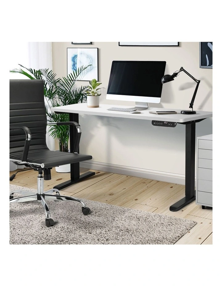 Oikiture Electric Standing Desk Single Motor 120CM White Tabletop image 5