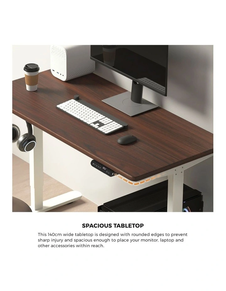 Oikiture Electric Standing Desk Single Motor 140CM image 6