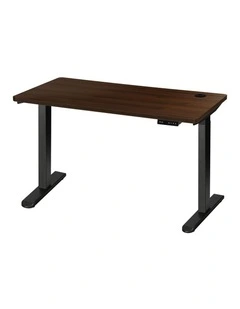 Oikiture Electric Standing Desk Dual Motor 150cm Walnut Tabletop