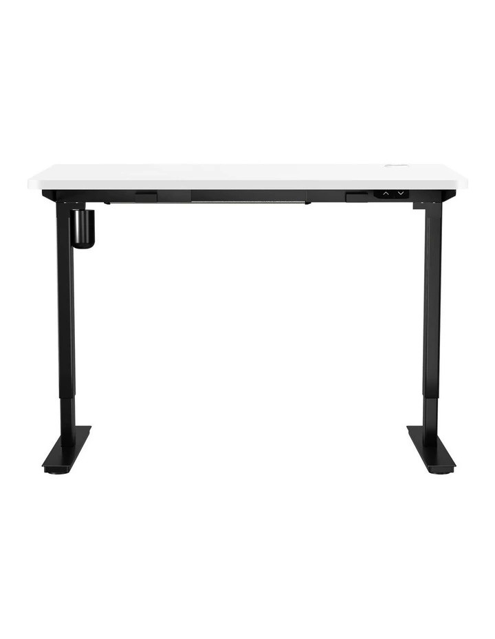 Oikiture Electric Standing Desk Single Motor 140cm White Tabletop image 2