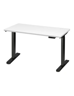 Oikiture Electric Standing Desk Dual Motor 140cm White Tabletop