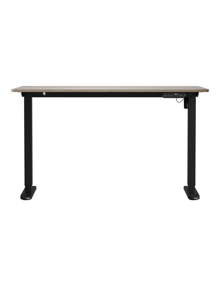 Oikiture Electric Standing Desk Single Motor 140CM Grey-Oak Tabletop image 2