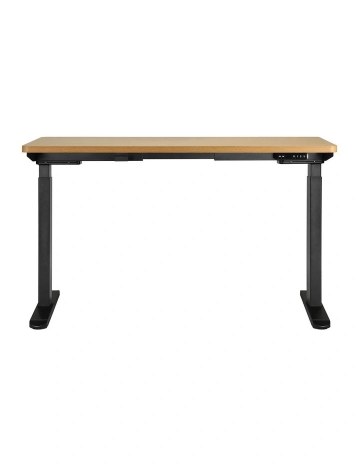 Oikiture Electric Standing Desk Dual Motor 160cm Oak image 2