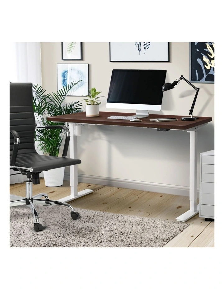 Oikiture Electric Standing Desk Single Motor 150m Walnut Tabletop image 5