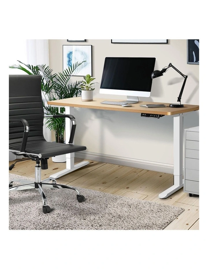 Oikiture Electric Standing Desk Single Motor 1.5m OAK Tabletop image 5