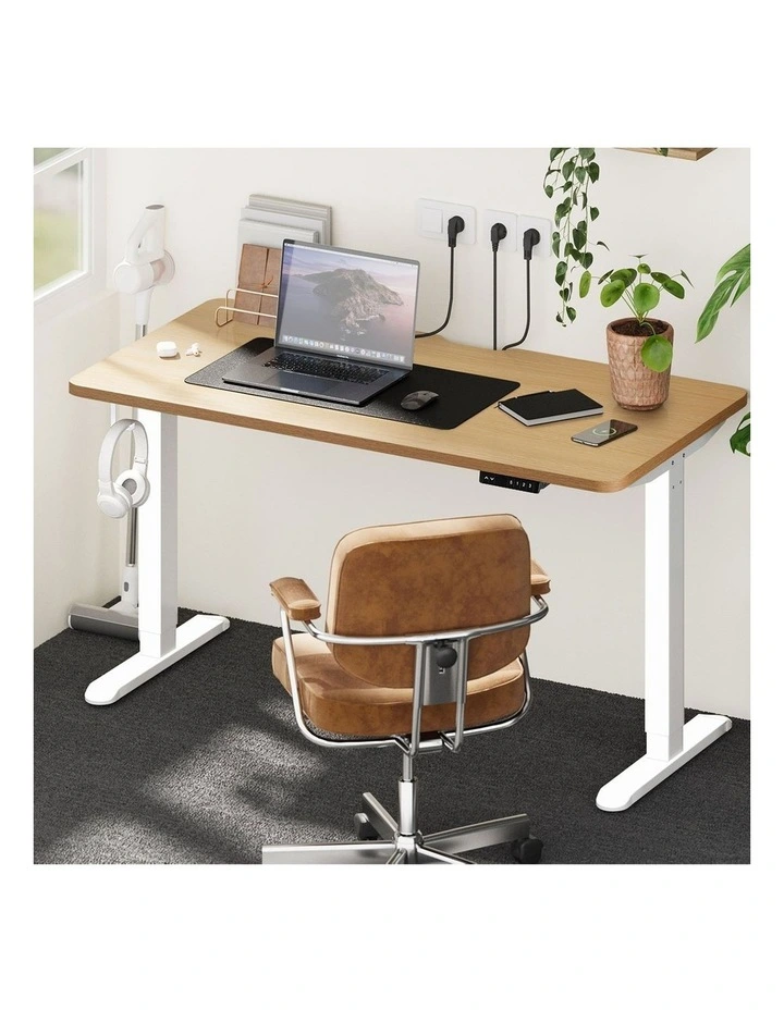 Oikiture Electric Standing Desk With Wireless Charging Single Motor 140CM image 4