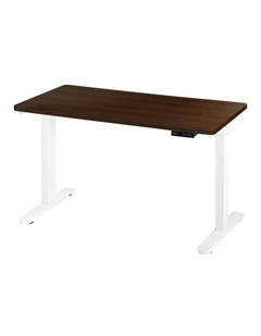 Oikiture Electric Standing Desk Dual Motor 160cm Walnut