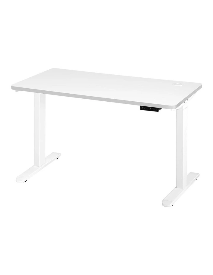 Oikiture Electric Standing Desk Dual Motor 150cm White Tabletop image 1