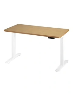 Oikiture Electric Standing Desk Dual Motor 160cm Oak