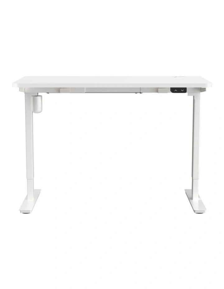 Oikiture Electric Standing Desk Single Motor 150m White Tabletop image 2