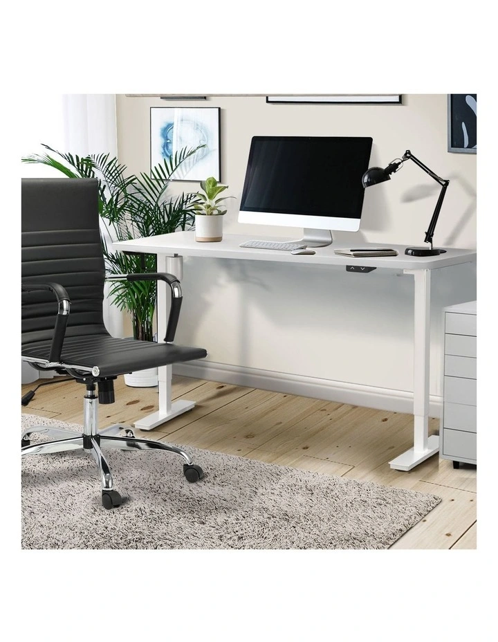 Oikiture Electric Standing Desk Single Motor 150m White Tabletop image 5