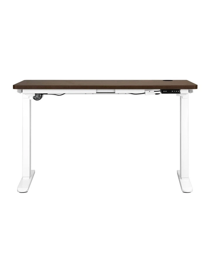 Oikiture Electric Standing Desk Single Motor 1.4m Walnut Tabletop image 2