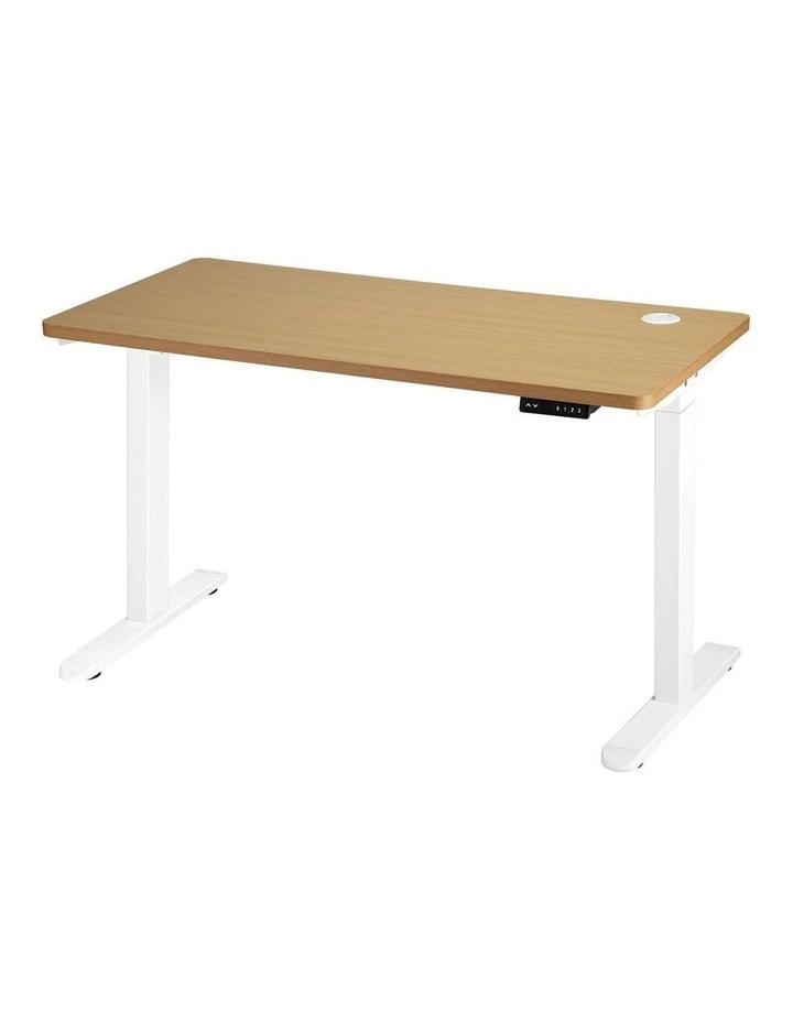 Oikiture Electric Standing Desk Dual Motor 150cm OAK Tabletop image 1