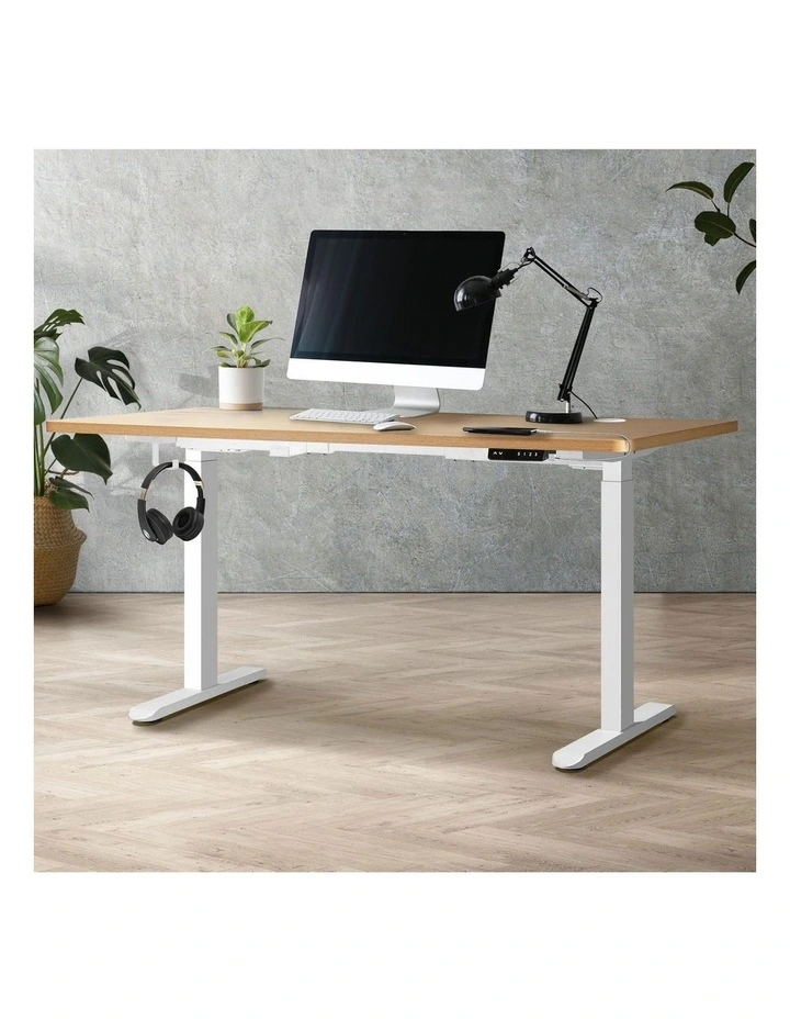 Oikiture Electric Standing Desk Dual Motor 150cm OAK Tabletop image 4