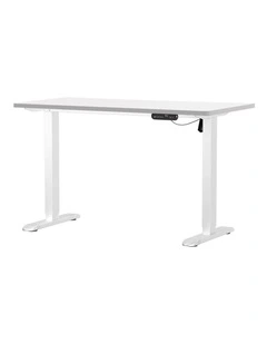 Oikiture Electric Standing Desk Single Motor 120CM White Tabletop