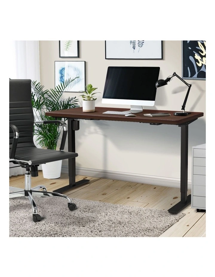 Oikiture Electric Standing Desk Single Motor 150m Walnut Tabletop image 5