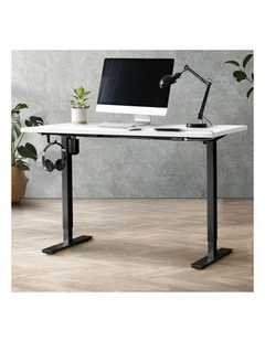 Oikiture Electric Standing Desk Single Motor 150m White Tabletop
