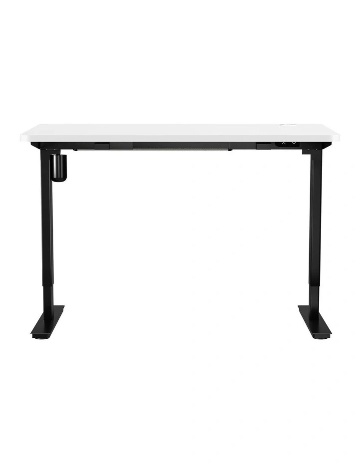 Oikiture Electric Standing Desk Single Motor 150m White Tabletop image 2