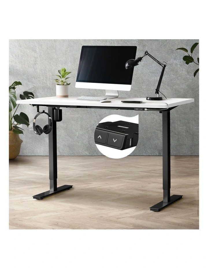 Oikiture Electric Standing Desk Single Motor 150m White Tabletop image 4