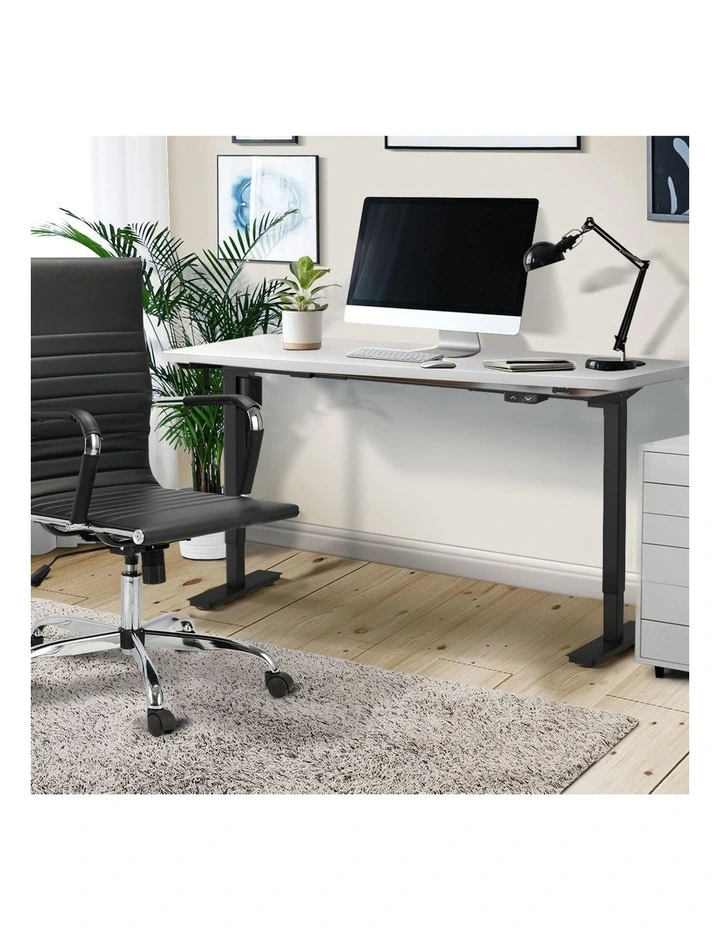 Oikiture Electric Standing Desk Single Motor 150m White Tabletop image 5