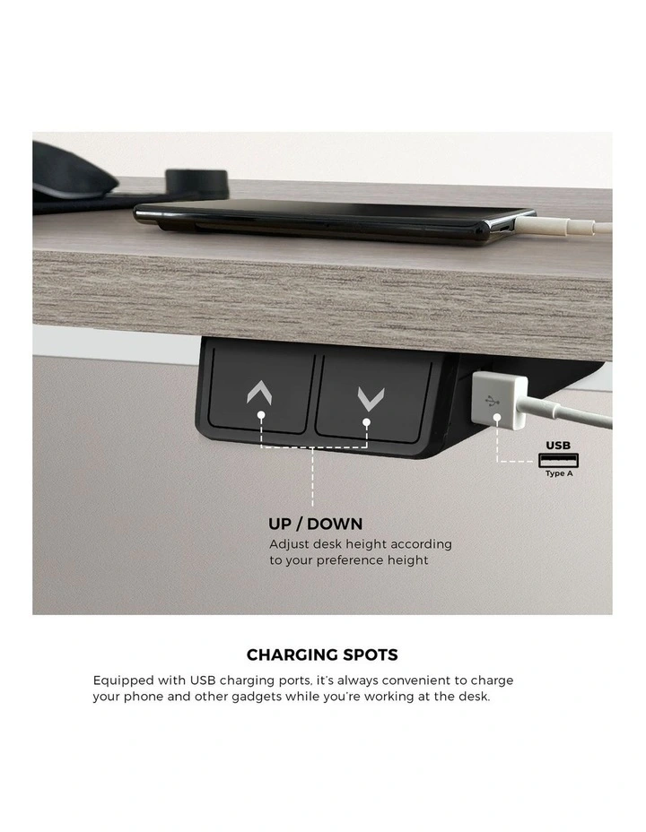Oikiture 140CM Electric Standing Desk Single Motor image 7