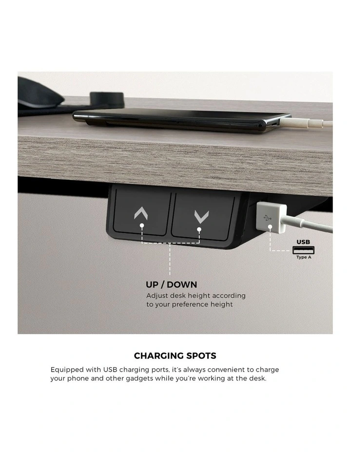 Oikiture 140CM Electric Standing Desk Single Motor image 7
