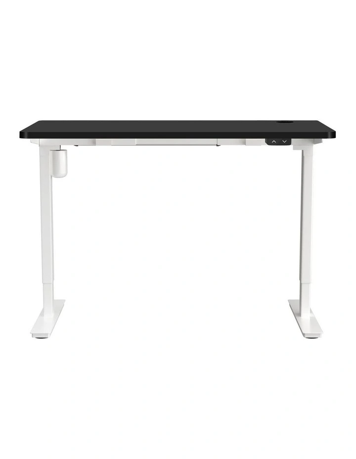 Oikiture Electric Standing Desk Single Motor 140cm Black Tabletop image 2