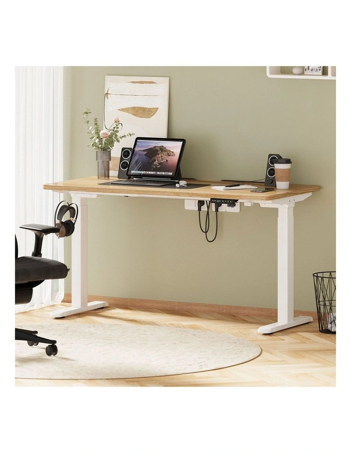 Oikiture Electric Standing Desk With Wireless Charging Dual Motor 140CM image 5