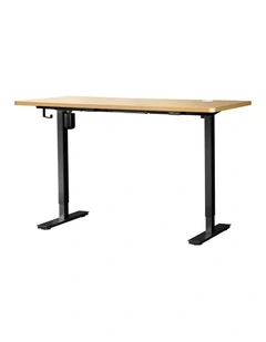 Oikiture Electric Standing Desk Single Motor 150cm OAK Tabletop